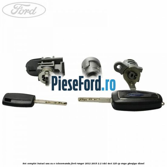 Set complet butuci usa cu o telecomanda Ford Ranger 2012-2015 2.2 TDCi 4x4 125 cp ENQW, GBVAJQW diesel