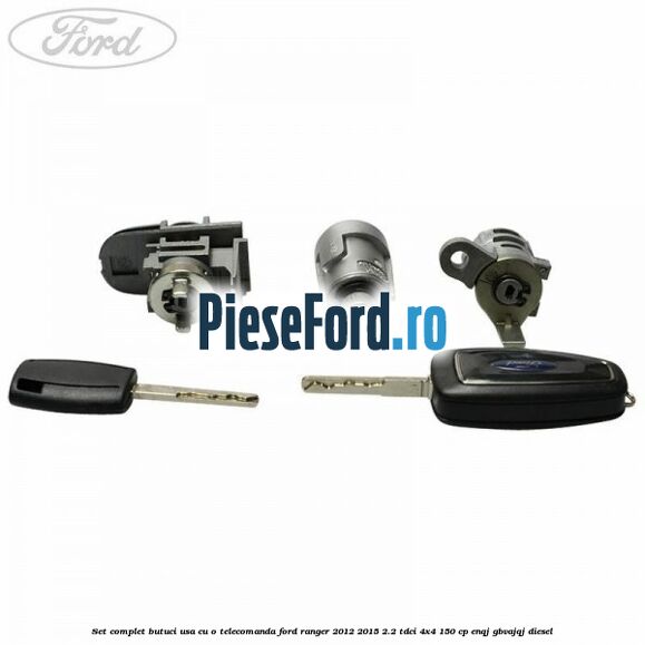 Set complet butuci usa cu o telecomanda Ford Ranger 2012-2015 2.2 TDCi 4x4 150 cp ENQJ, GBVAJQJ diesel
