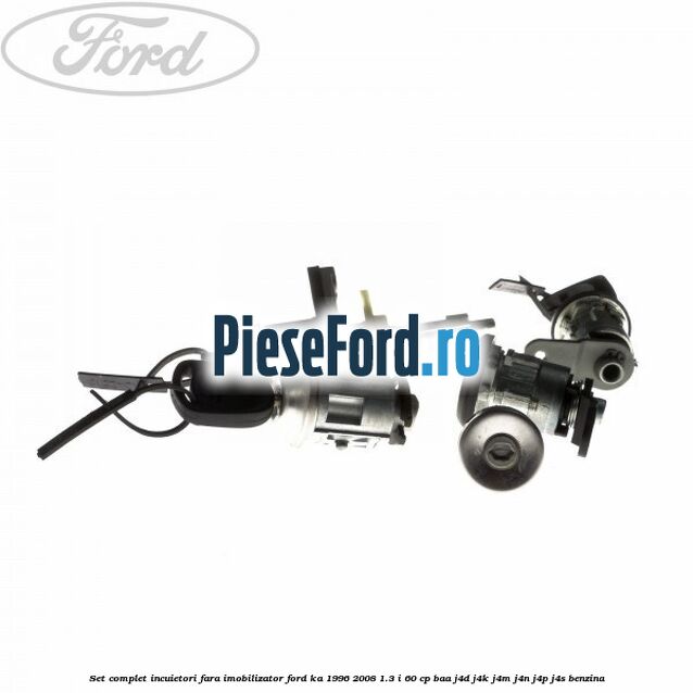 Set complet incuietori fara imobilizator Ford Ka 1996-2008 1.3 i 60 cp BAA, J4D, J4K, J4M, J4N, J4P, J4S benzina