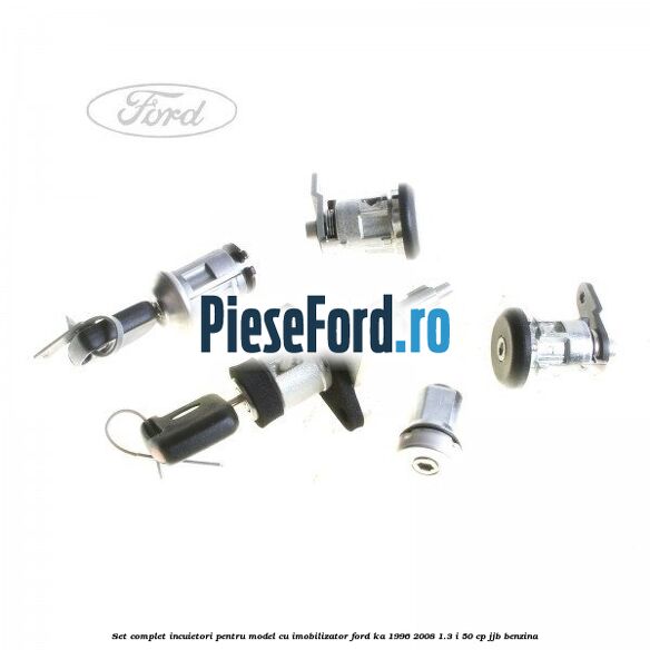 Set complet incuietori pentru model cu imobilizator Ford Ka 1996-2008 1.3 i 50 cp JJB benzina