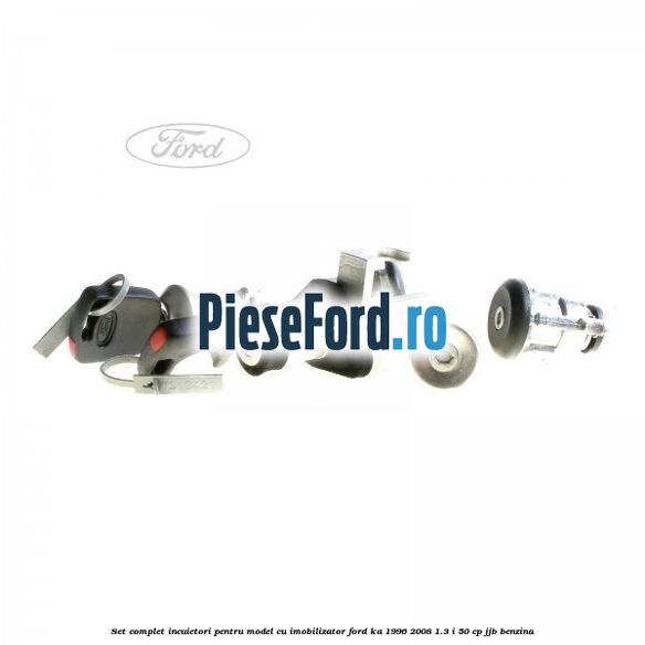 Set complet incuietori pentru model cu imobilizator Ford Ka 1996-2008 1.3 i 50 cp JJB benzina