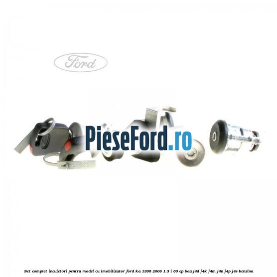 Set complet incuietori pentru model cu imobilizator Ford Ka 1996-2008 1.3 i 60 cp Set complet incuietori pentru model cu imobilizator Ford Ka 1996-2008 1.3 i 60 cp BAA, J4D, J4K, J4M, J4N, J4P, J4S benzina