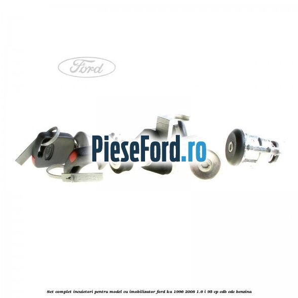 Set complet incuietori pentru model cu imobilizator Ford Ka 1996-2008 1.6 i 95 cp Set complet incuietori pentru model cu imobilizator Ford Ka 1996-2008 1.6 i 95 cp CDB, CDC benzina