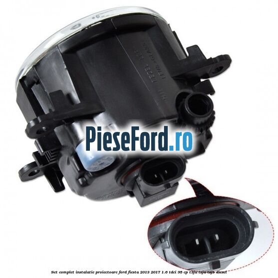 Set complet instalatie proiectoare Ford Fiesta 2013-2017 1.6 TDCi 95 cp T3JA, TZJA, TZJB diesel