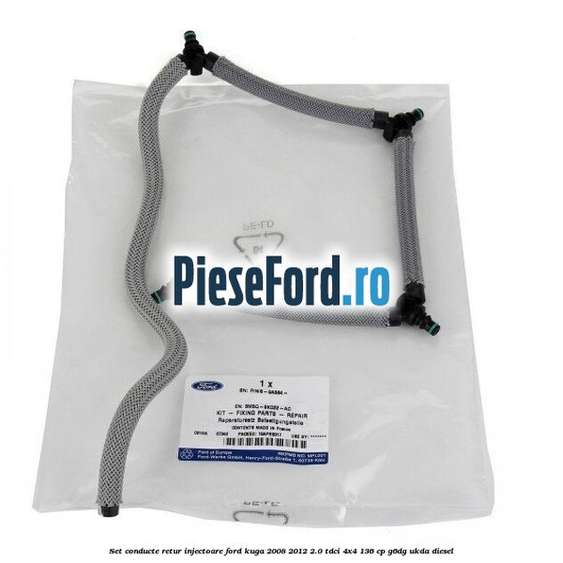 Set conducte retur injectoare Ford Kuga 2008-2012 2.0 TDCi 4x4 136 cp G6DG, UKDA diesel