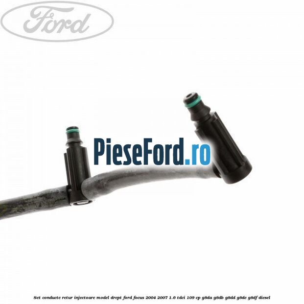 Set conducte retur injectoare model drept Ford Focus 2004-2007 1.6 TDCi 109 cp G8DA, G8DB, G8DD, G8DE, G8DF diesel