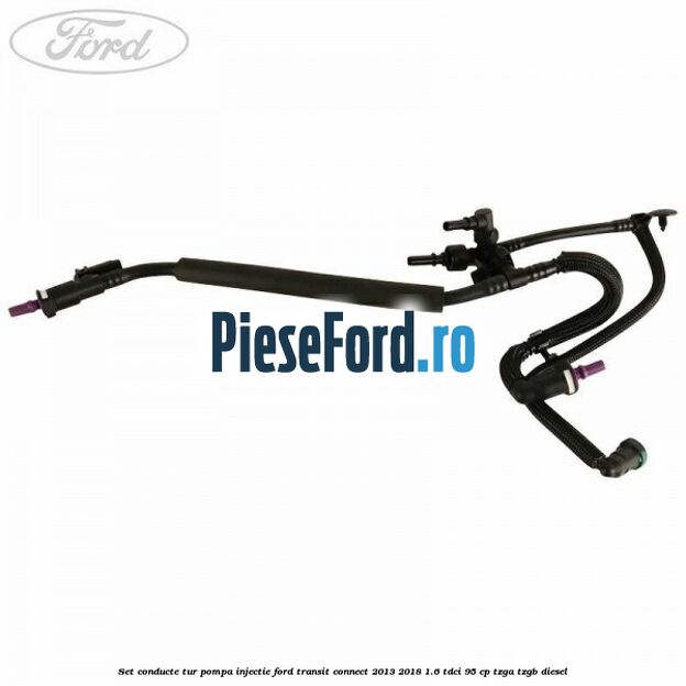 Set conducte tur pompa injectie Ford Transit Connect 2013-2018 1.6 TDCi 95 cp TZGA, TZGB diesel