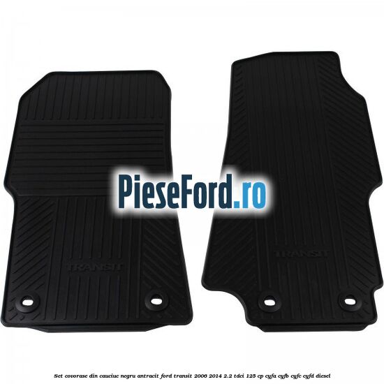 Set covorase din cauciuc negru antracit Ford Transit 2006-2014 2.2 TDCi 125 cp CYFA, CYFB, CYFC, CYFD diesel