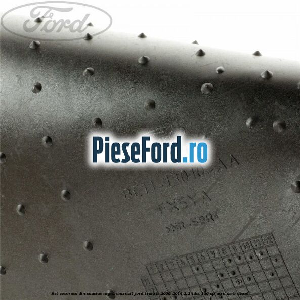 Set covorase din cauciuc negru antracit Ford Transit 2006-2014 2.2 TDCi 136 cp USRA, USRB diesel
