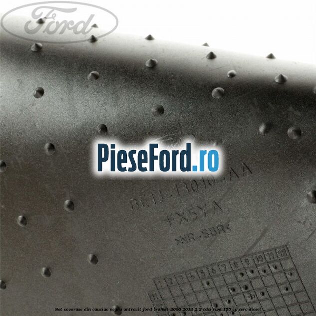 Set covorase din cauciuc negru antracit Ford Transit 2006-2014 2.2 TDCi RWD 155 cp CVRC diesel