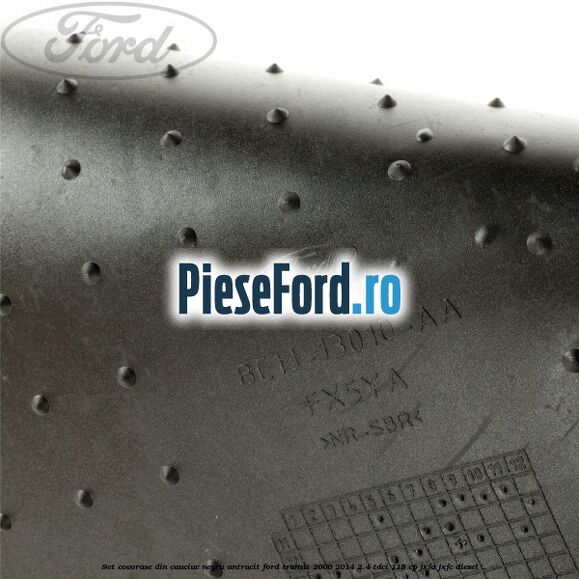 Set covorase din cauciuc negru antracit Ford Transit 2006-2014 2.4 TDCi 115 cp JXFA, JXFC diesel