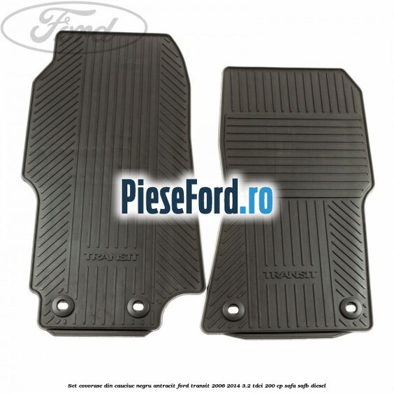 Set covorase din cauciuc negru antracit Ford Transit 2006-2014 3.2 TDCi 200 cp SAFA, SAFB diesel