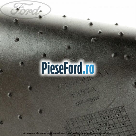 Set covorase din cauciuc negru antracit Ford Transit 2006-2014 3.2 TDCi 200 cp SAFA, SAFB diesel