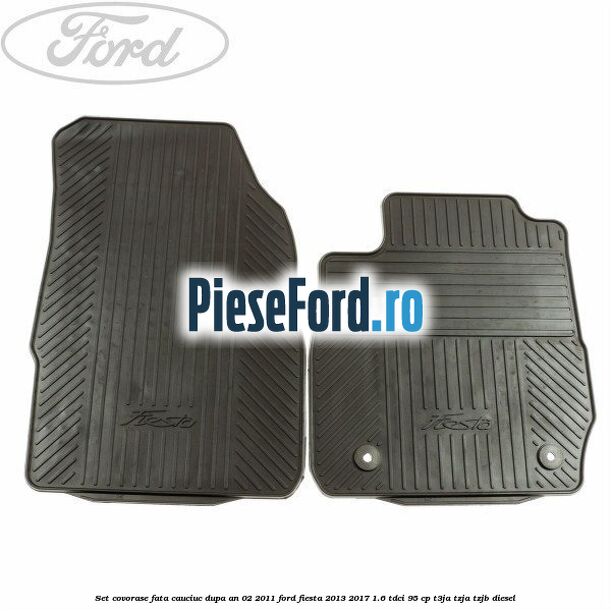 Set covorase fata, cauciuc dupa an 02/2011 Ford Fiesta 2013-2017 1.6 TDCi 95 cp T3JA, TZJA, TZJB diesel