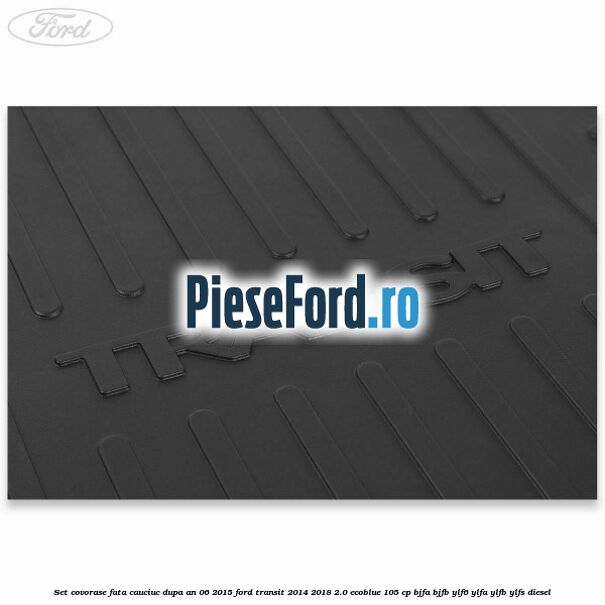 Set covorase fata, cauciuc dupa an 06/2015 Ford Transit 2014-2018 2.0 EcoBlue 105 cp BJFA, BJFB, YLF6, YLFA, YLFB, YLFS diesel
