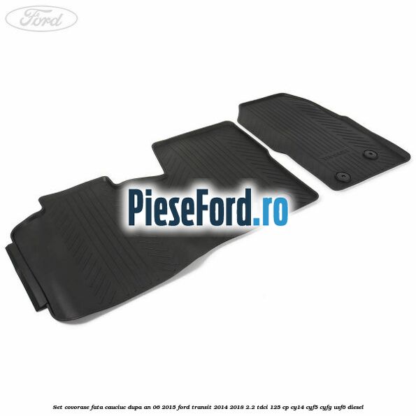 Set covorase fata, cauciuc dupa an 06/2015 Ford Transit 2014-2018 2.2 TDCi 125 cp CY14, CYF5, CYFG, USF6 diesel