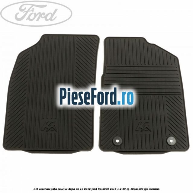 Set covorase fata, cauciuc dupa an 10/2012 Ford Ka 2009-2016 1.2 69 cp 169A4000, FP4 benzina