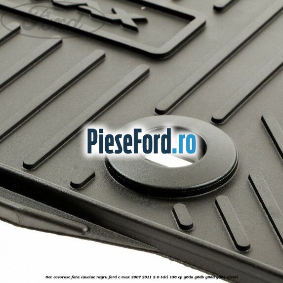 Set covorase fata cauciuc negru Ford C-Max 2007-2011 2.0 TDCi 136 cp G6DA, G6DB, G6DD, G6DG diesel