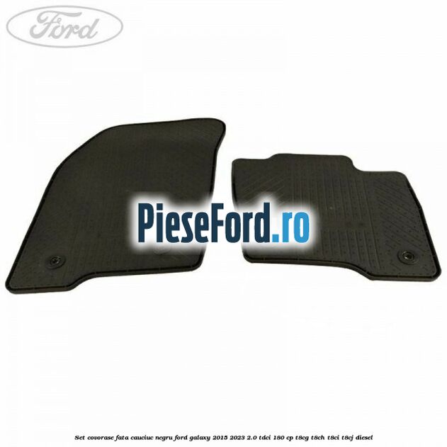 Set covorase fata, cauciuc negru Ford Galaxy 2015-2023 2.0 TDCi 180 cp Set covorase fata, cauciuc negru Ford Galaxy 2015-2023 2.0 TDCi 180 cp T8CG, T8CH, T8CI, T8CJ diesel