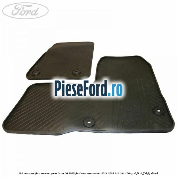 Set covorase fata, cauciuc pana in an 06/2015 Ford Tourneo Custom 2014-2018 2.2 TDCi 100 cp DRF4, DRFF, DRFG diesel