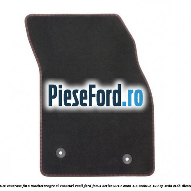 Set covorase fata mocheta,negre si cusaturi rosii Ford Focus Active 2019-2023 1.5 EcoBlue 120 cp ZTDA, ZTDB diesel