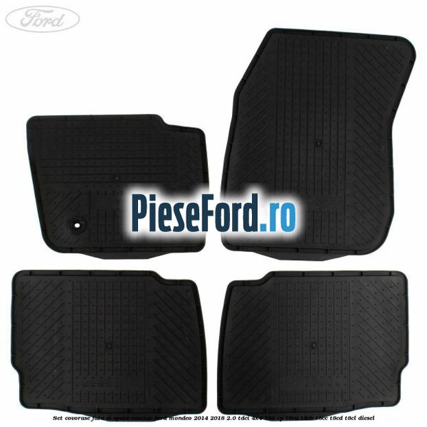 Set covorase fata si spate cauciuc Ford Mondeo 2014-2018 2.0 TDCi 4x4 180 cp T8CA, T8CB, T8CC, T8CD, T8CL diesel