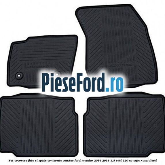 Set covorase fata si spate conturate, cauciuc Ford Mondeo 2014-2018 1.5 TDCi 120 cp UGCC, XUCA diesel
