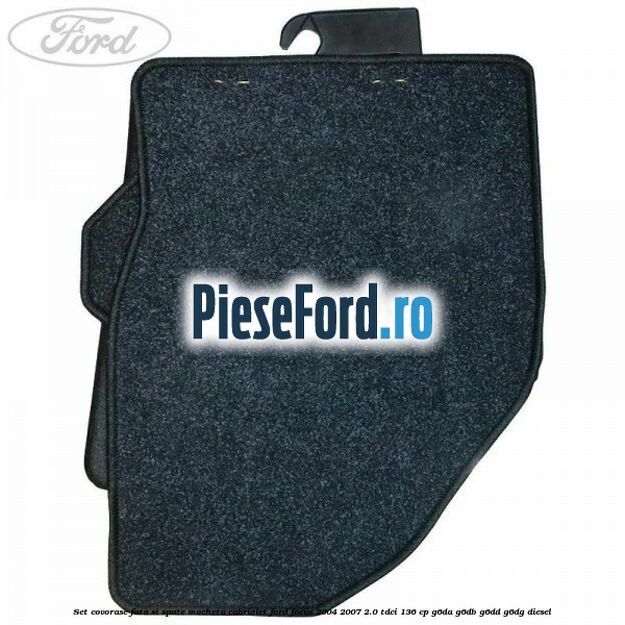 Set covorase fata si spate mocheta Cabriolet Ford Focus 2004-2007 2.0 TDCi 136 cp G6DA, G6DB, G6DD, G6DG diesel