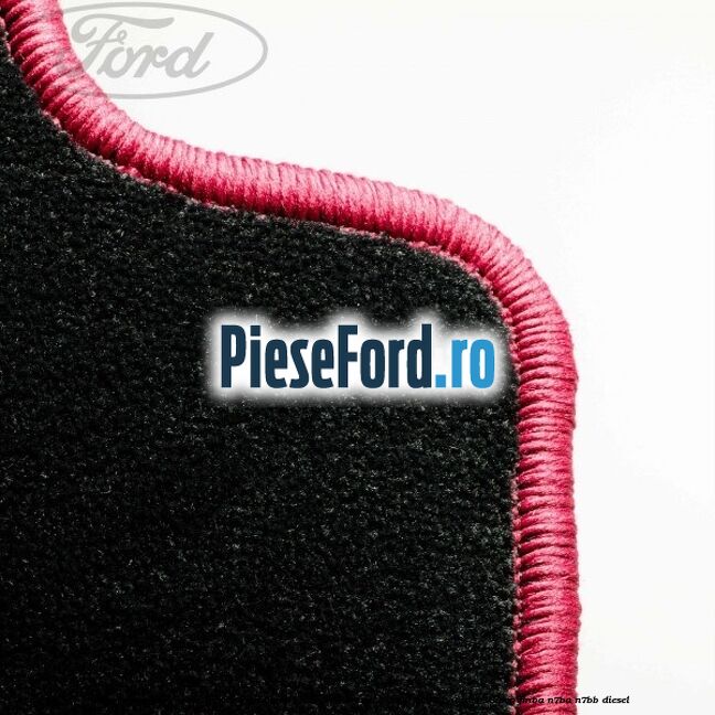 Set covorase fata si spate mocheta dungi rosii Ford Mondeo 2000-2007 2.0 TDCi 130 cp FMBA, N7BA, N7BB diesel