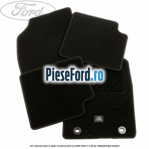 Set covorase fata si spate, mocheta Ford Ka 2009-2016 1.2 69 cp 169A4000, FP4 benzina