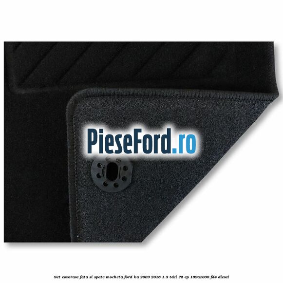 Set covorase fata si spate, mocheta Ford Ka 2009-2016 1.3 TDCi 75 cp 169A1000, FD4 diesel