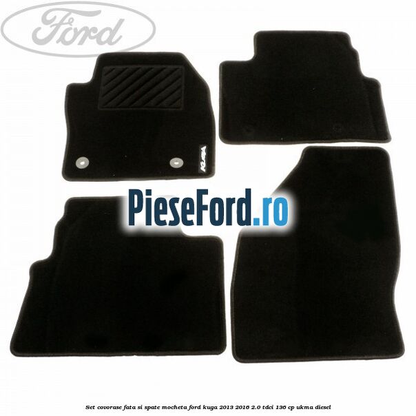 Set covorase fata si spate, mocheta Ford Kuga 2013-2016 2.0 TDCi 136 cp UKMA diesel