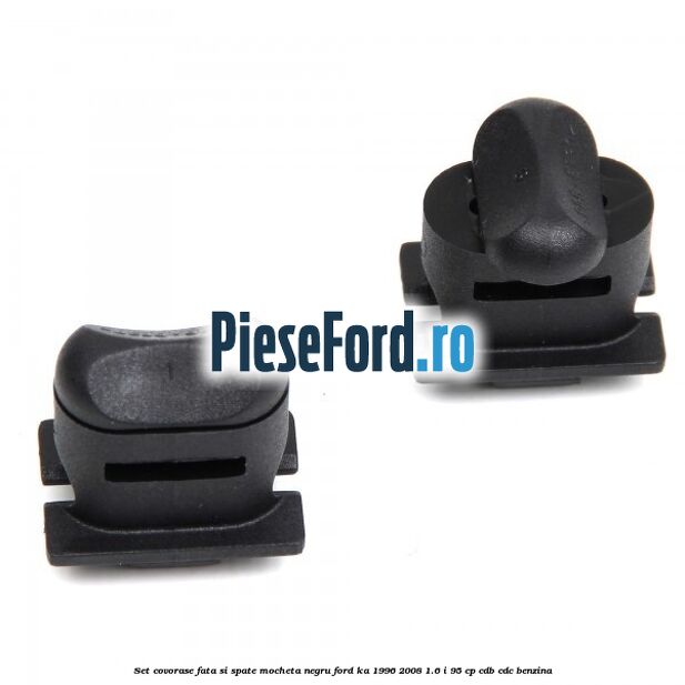 Set covorase fata si spate, mocheta negru Ford Ka 1996-2008 1.6 i 95 cp CDB, CDC benzina