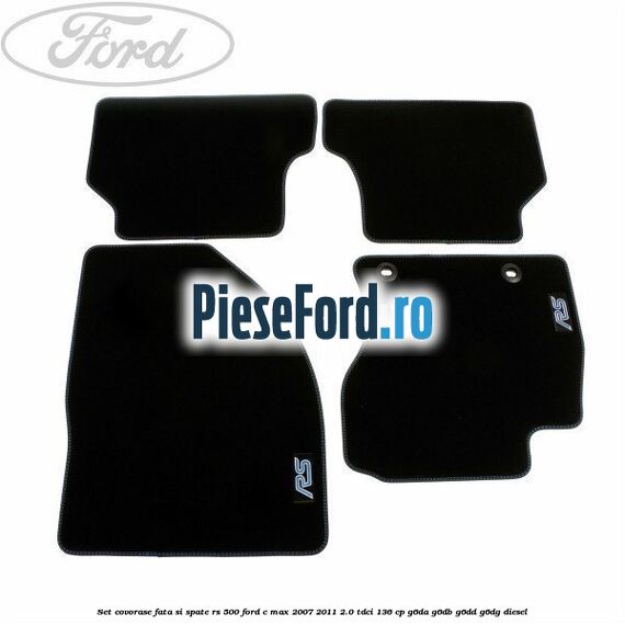 Set covorase fata si spate RS 500 Ford C-Max 2007-2011 2.0 TDCi 136 cp G6DA, G6DB, G6DD, G6DG diesel