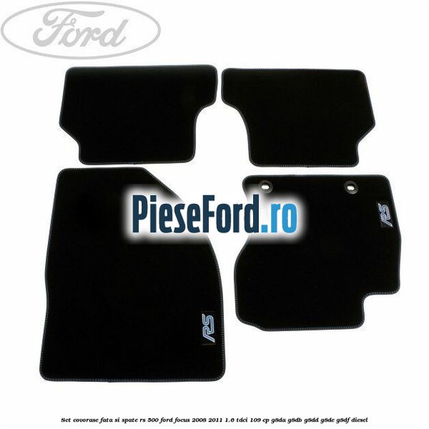 Set covorase fata si spate RS 500 Ford Focus 2008-2011 1.6 TDCi 109 cp G8DA, G8DB, G8DD, G8DE, G8DF diesel