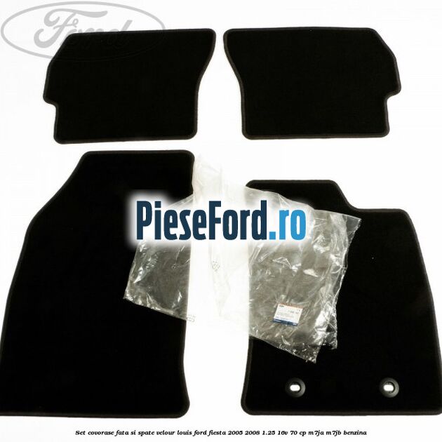 Set covorase fata si spate velour louis Ford Fiesta 2005-2008 1.25 16V 70 cp M7JA, M7JB benzina