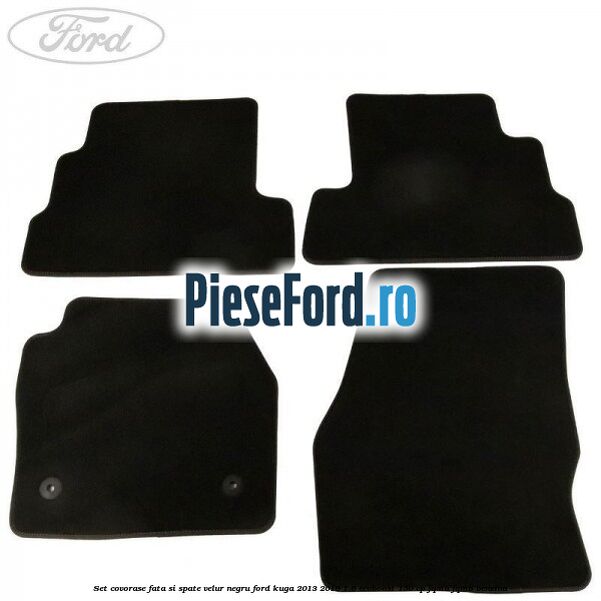 Set covorase fata si spate, velur negru Ford Kuga 2013-2016 1.6 EcoBoost 150 cp JQMA, JQMB benzina