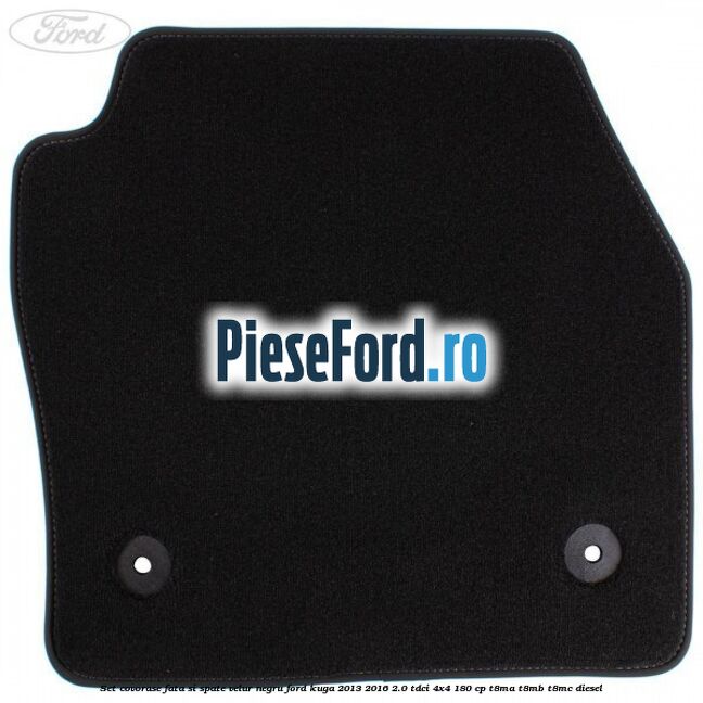 Set covorase fata si spate, velur negru Ford Kuga 2013-2016 2.0 TDCi 4x4 180 cp T8MA, T8MB, T8MC diesel