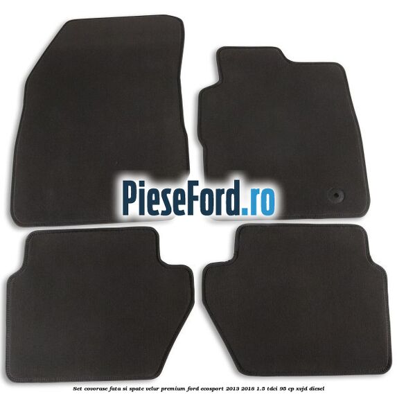 Set covorase fata si spate, velur premium Ford EcoSport 2013-2018 1.5 TDCi 95 cp XVJD diesel