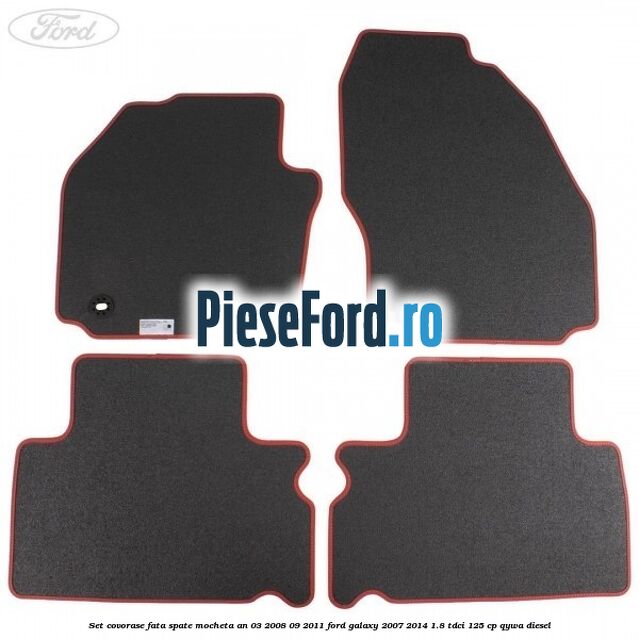 Set covorase fata spate mocheta an 03/2008-09/2011 Ford Galaxy 2007-2014 1.8 TDCi 125 cp Set covorase fata spate mocheta an 03/2008-09/2011 Ford Galaxy 2007-2014 1.8 TDCi 125 cp QYWA diesel