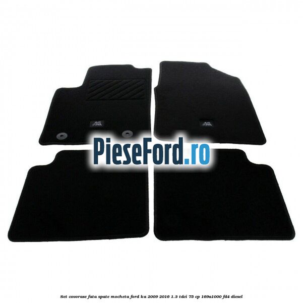 Set covorase fata, spate mocheta Ford Ka 2009-2016 1.3 TDCi 75 cp 169A1000, FD4 diesel