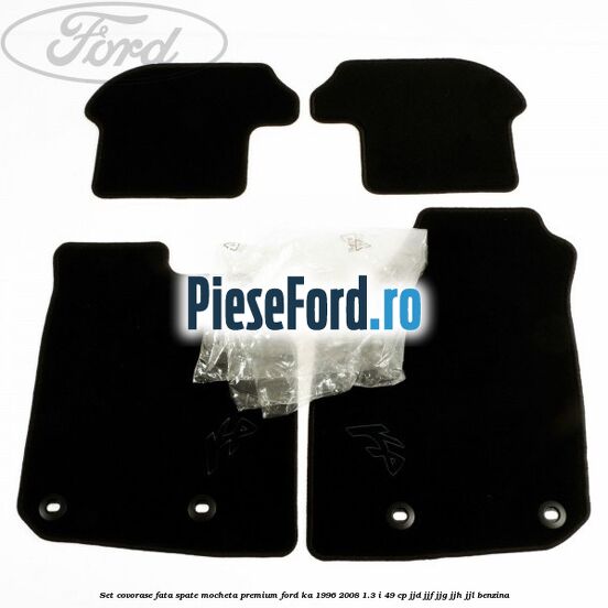 Set covorase fata spate mocheta premium Ford Ka 1996-2008 1.3 i 49 cp JJD, JJF, JJG, JJH, JJL benzina