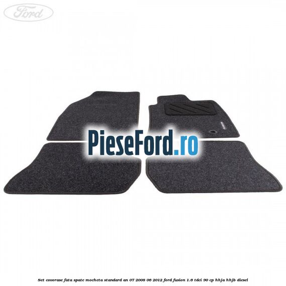 Set covorase fata spate mocheta standard an 07/2008-06/2012 Ford Fusion 1.6 TDCi 90 cp HHJA, HHJB diesel