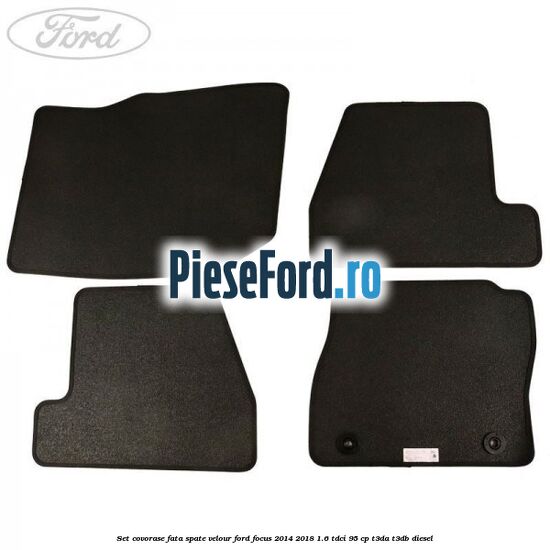Set covorase fata spate velour Ford Focus 2014-2018 1.6 TDCi 95 cp T3DA, T3DB diesel