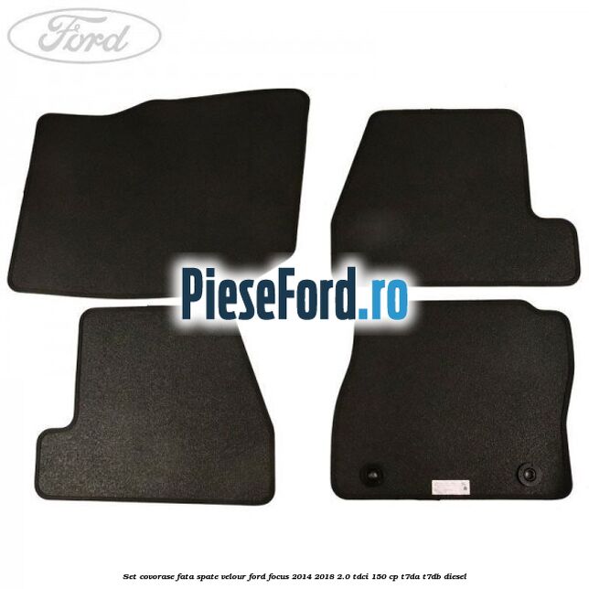 Set covorase fata spate velour Ford Focus 2014-2018 2.0 TDCi 150 cp T7DA, T7DB diesel