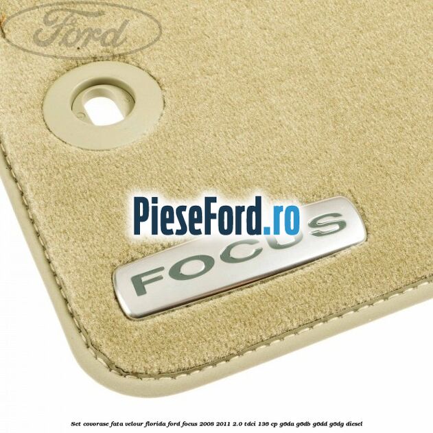 Set covorase fata velour Florida Ford Focus 2008-2011 2.0 TDCi 136 cp G6DA, G6DB, G6DD, G6DG diesel