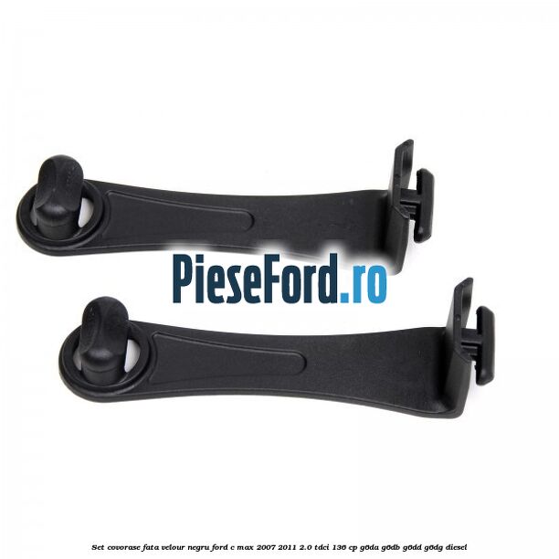 Set covorase fata, velour negru Ford C-Max 2007-2011 2.0 TDCi 136 cp G6DA, G6DB, G6DD, G6DG diesel