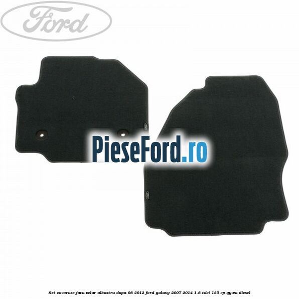 Set covorase fata velur albastru dupa 08/2012 Ford Galaxy 2007-2014 1.8 TDCi 125 cp QYWA diesel