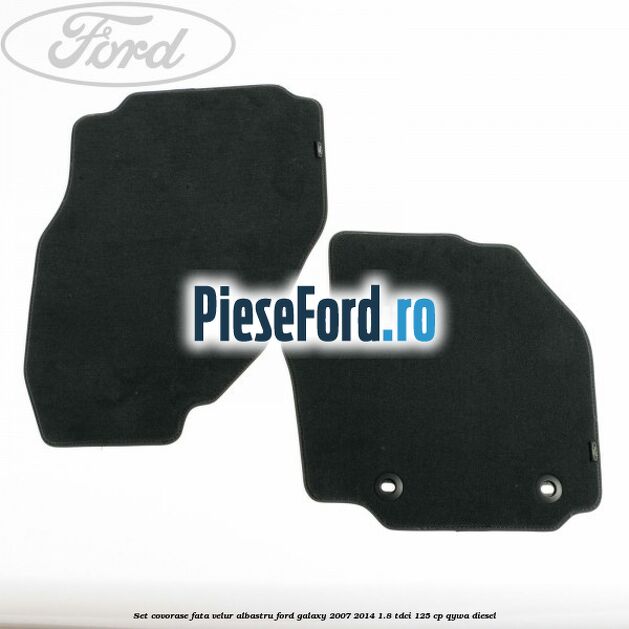 Set covorase fata, velur albastru Ford Galaxy 2007-2014 1.8 TDCi 125 cp QYWA diesel