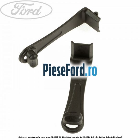 Set covorase fata velur negru an 04/2007-08/2012 Ford Mondeo 2008-2014 2.0 TDCi 163 cp TXBA, TXBB diesel